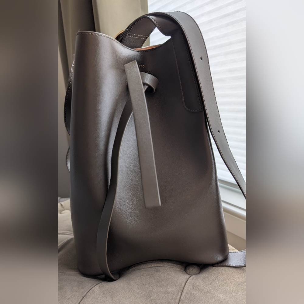Rejina Pyo Midi Marlene Leather Bucket Bag